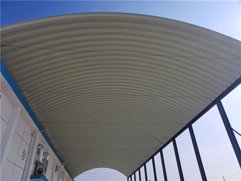 糧庫拱形屋頂完工展示 拱形屋頂竣工效果